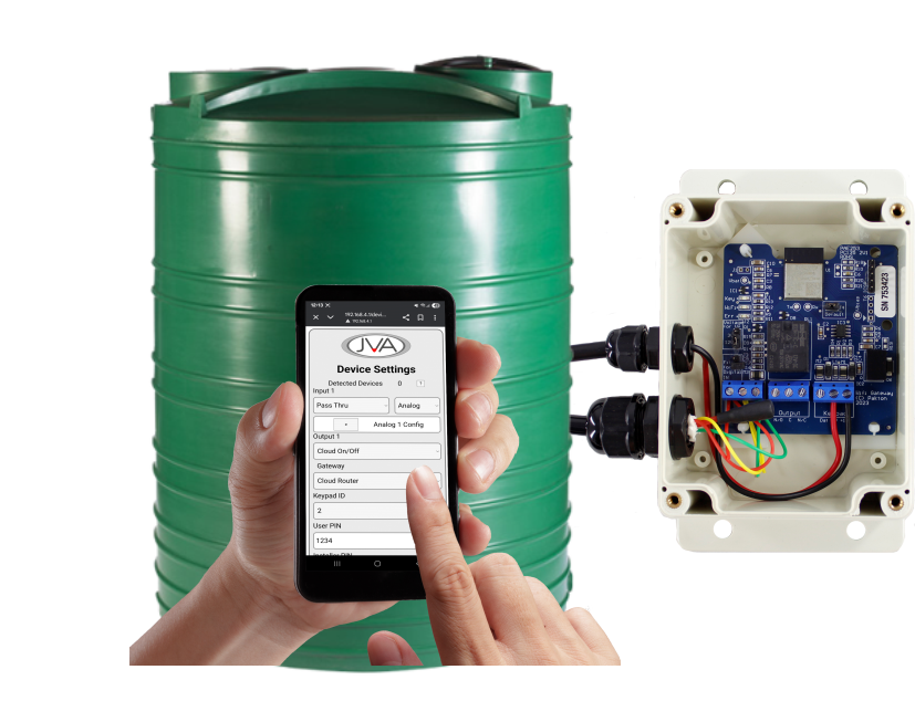 JVA Water Monitor - Mains or Bat. - Residential JoJo Tank (Wi-FI Neede ...