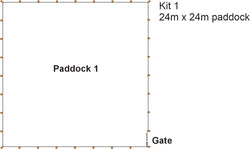 Horse Paddock Kit - 1 x 24m x 24m
