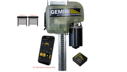 GEMINI SMART Limit Learning Roll-Up Garage Door Motor (2xSingle Doors)